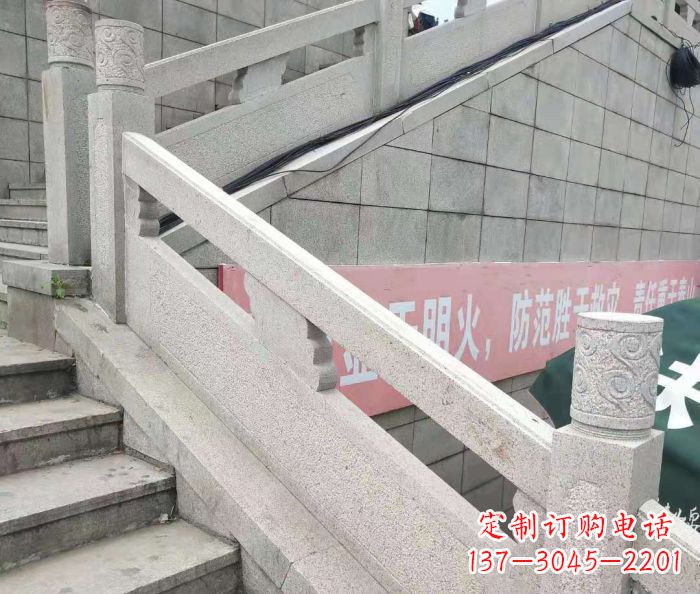 宁夏园林景观大理石桥栏板石雕_1 (2)