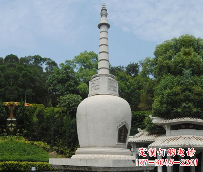 宁夏园林景观大理石舍利塔石雕