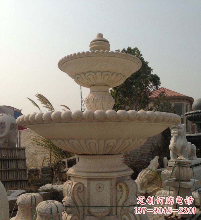 宁夏园林景观大型喷泉石雕