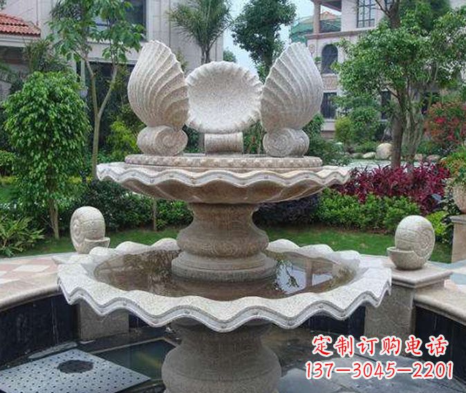 宁夏园林景观多层喷泉石雕