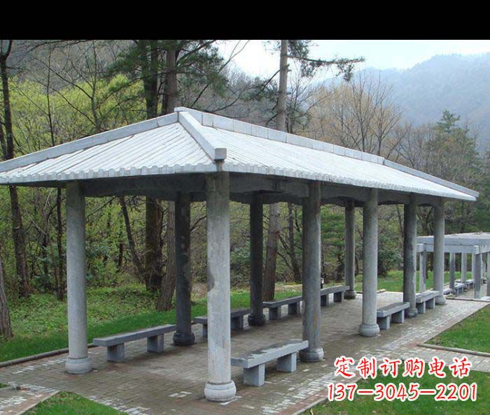 宁夏园林景观仿古石雕长廊