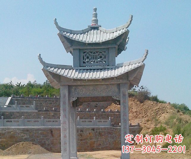 宁夏园林景观仿古石雕凉亭