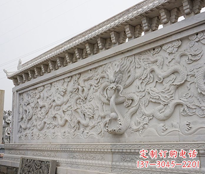 宁夏园林九龙壁石雕影壁 (5)