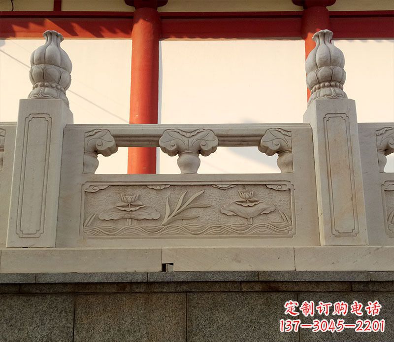 宁夏园林石浮雕栏板景观石雕 (2)