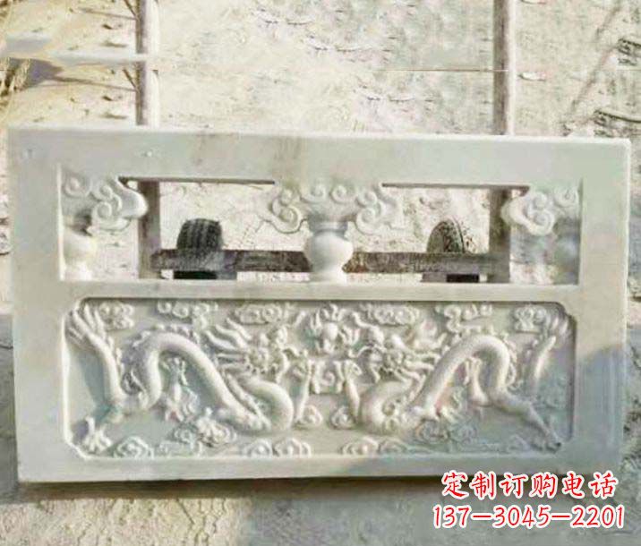 宁夏园林石浮雕栏板景观石雕