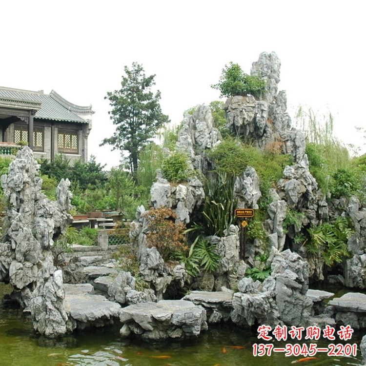 宁夏园林庭院奇石假山
