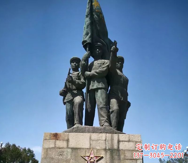 宁夏战士革命广场铜雕