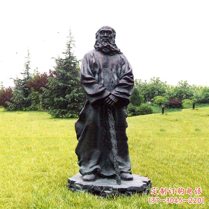 宁夏张大千铜雕像-公园近代名人著名人物雕塑