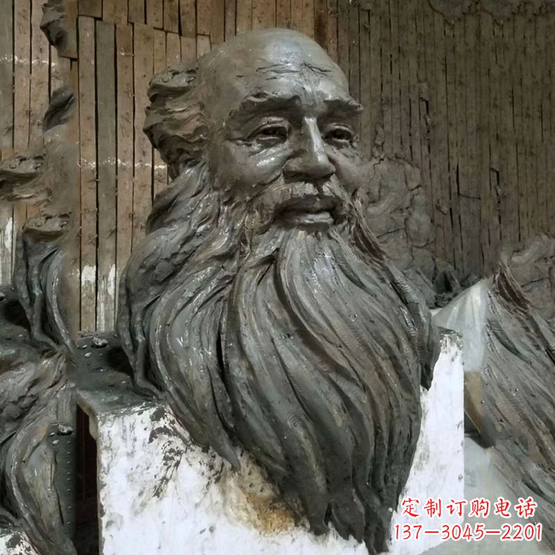 宁夏张大千头像雕塑泥稿