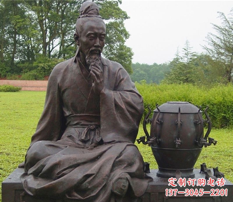 宁夏张衡科学家铜雕