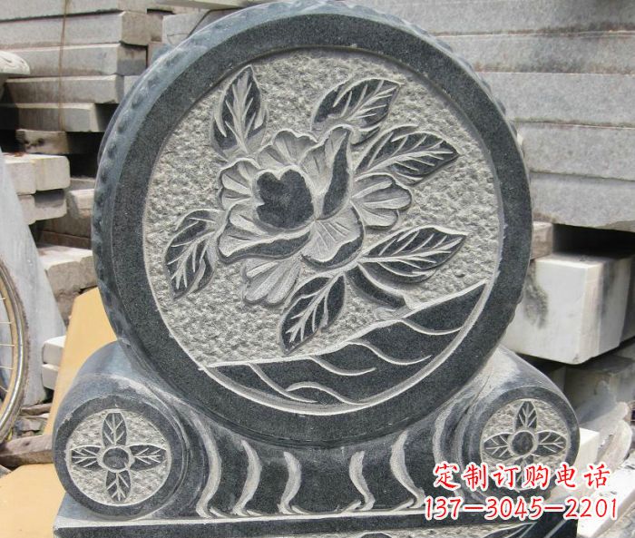 宁夏招财抱鼓石仿古石门墩