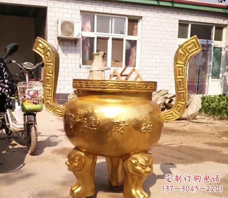 宁夏招财进宝香炉铜雕