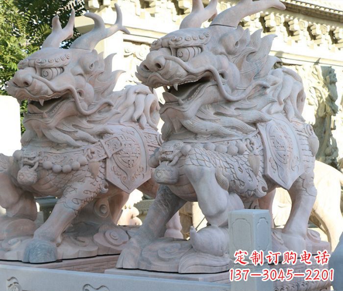 宁夏招财瑞兽麒麟石雕 (2)