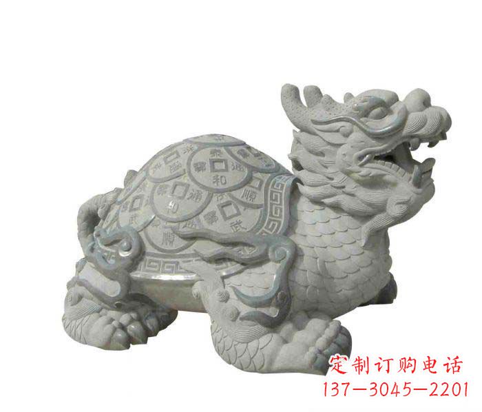 宁夏招财神兽大理石龙龟石雕