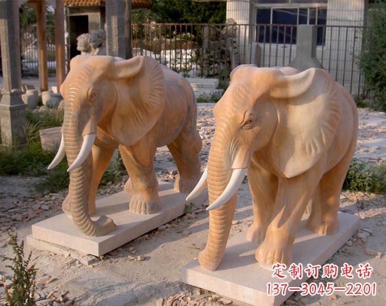 宁夏招财石雕大象