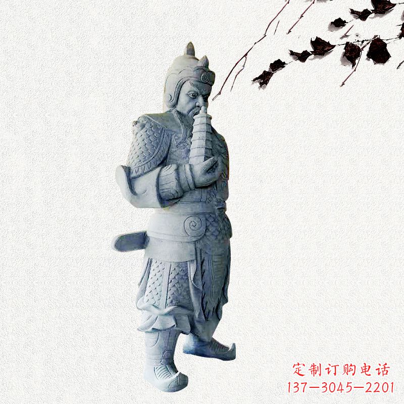 宁夏中国古代神话中的托塔天王石雕塑