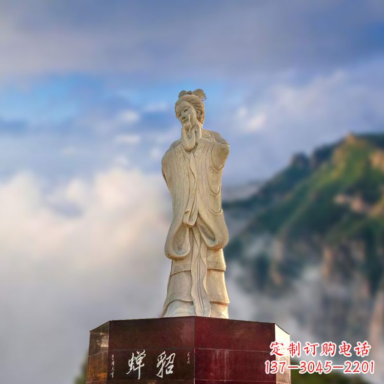 宁夏中国古代四大美女之貂蝉景观石雕