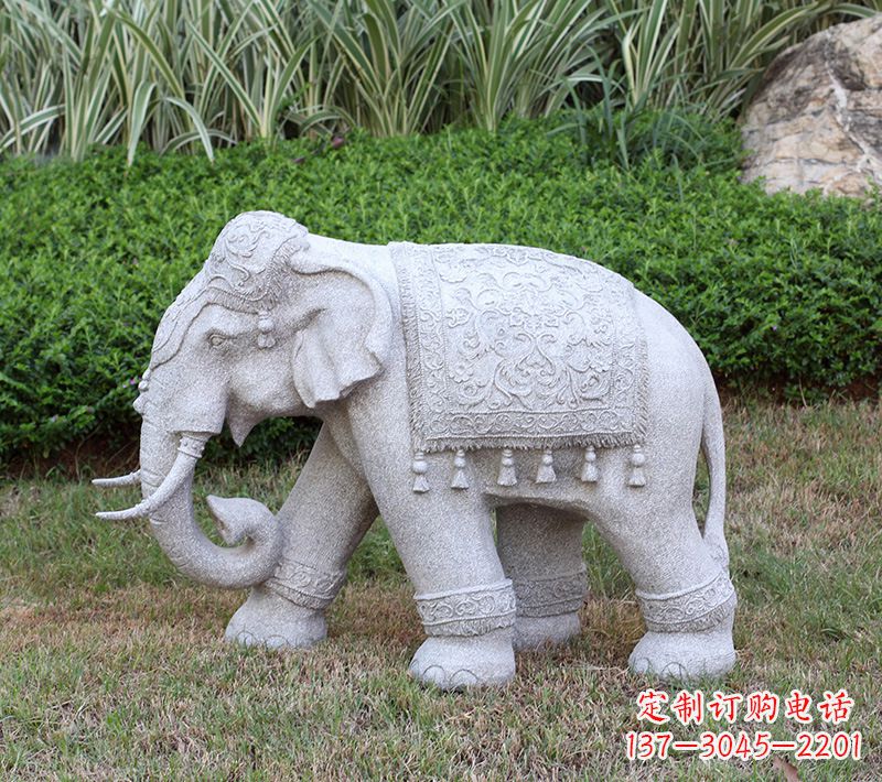 宁夏中式石雕大象