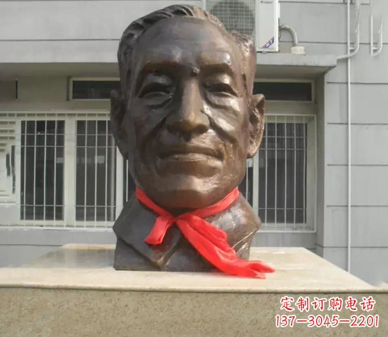 宁夏朱宪彝校园名人头像铜雕