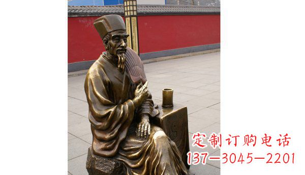 宁夏诸葛亮古代名人铜雕