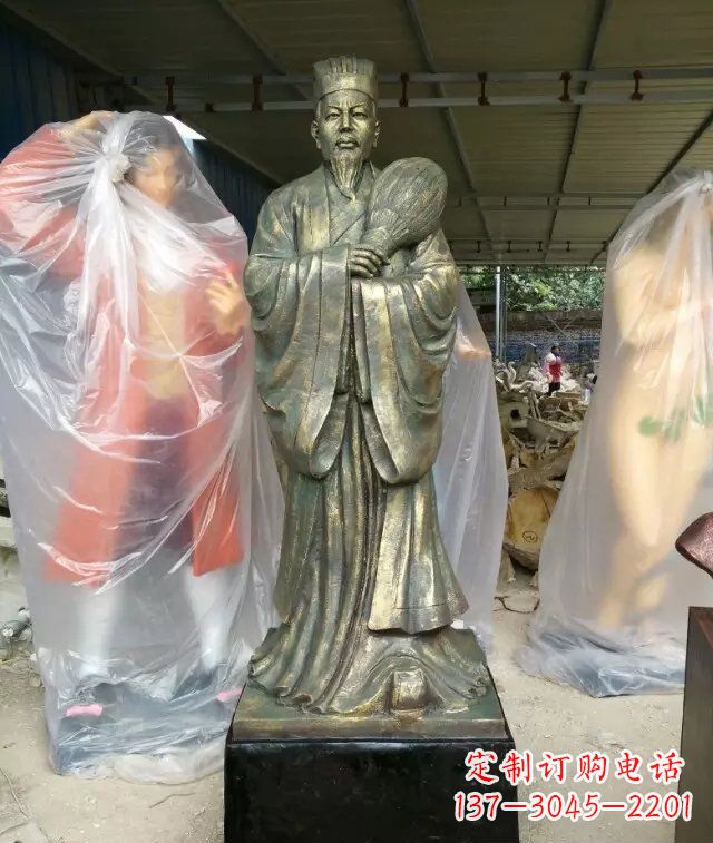 宁夏诸葛亮古代人物铜雕