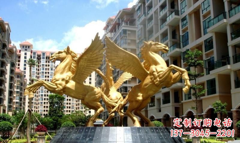 宁夏铸铜飞马雕塑