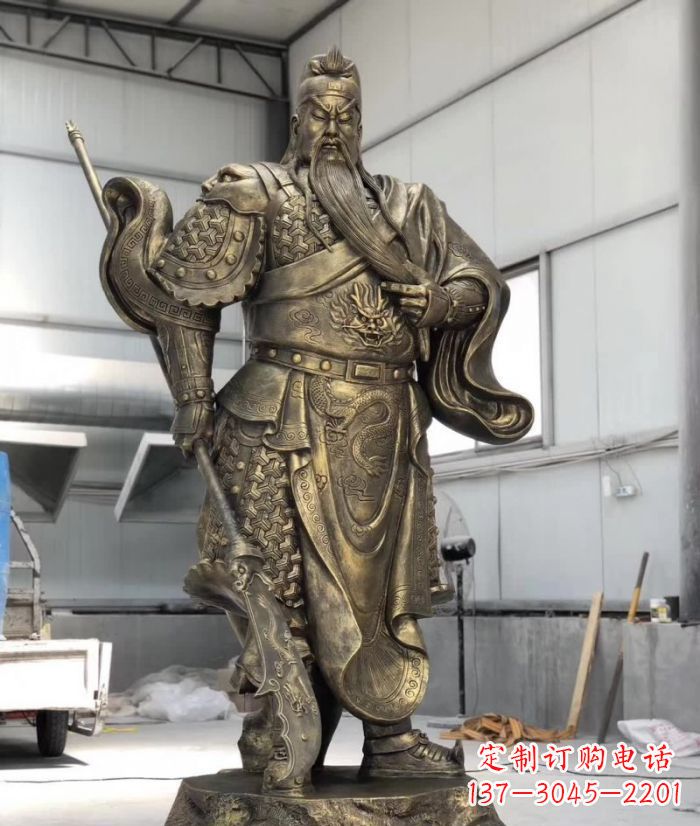 宁夏铸铜关公雕塑
