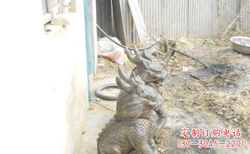 宁夏铸铜麒麟古代神兽铜雕