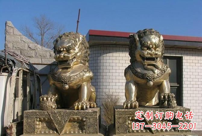 宁夏铸铜狮子雕塑