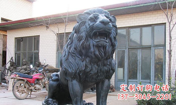 宁夏铸铜狮子铜雕