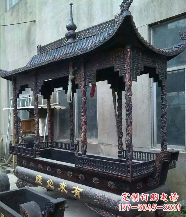 宁夏铸铜寺庙香炉铜雕 (2)