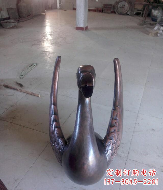 宁夏铸铜天鹅公园动物铜雕
