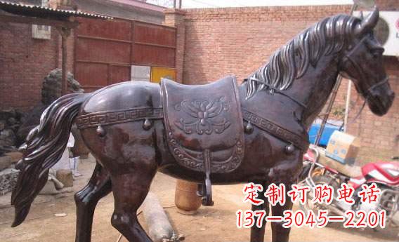 宁夏紫铜马公园铜雕