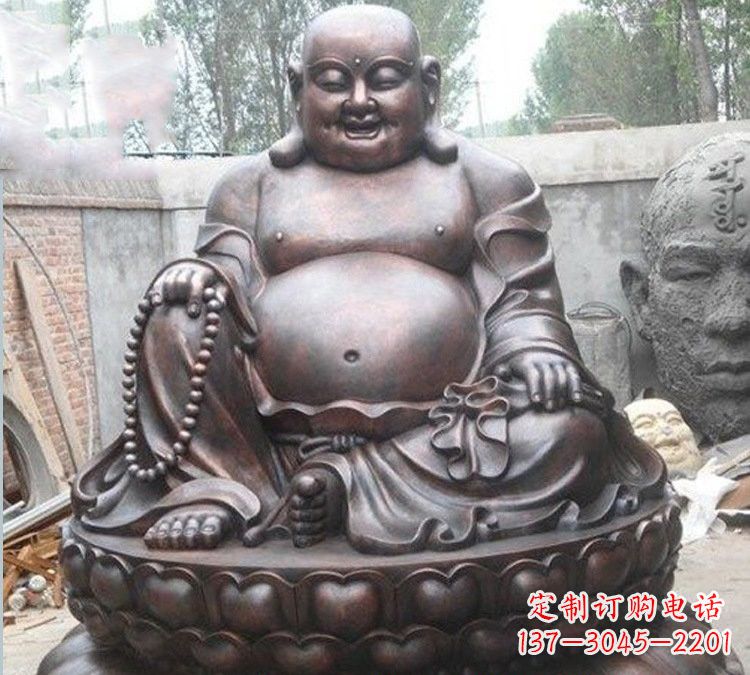 宁夏宗教庙宇弥勒佛铜雕222